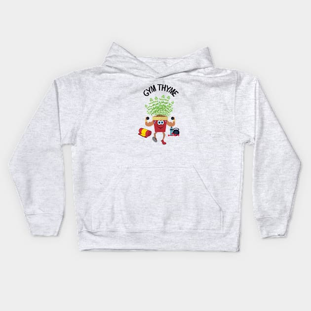 Gym Thyme Kids Hoodie by Unique Treats Designs